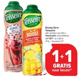 Carrefour Siroop Zero Teisseire aanbieding