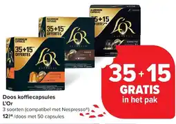 Carrefour Doos koffiecapsules L’Or aanbieding