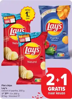 Carrefour Flat chips Lay’s aanbieding