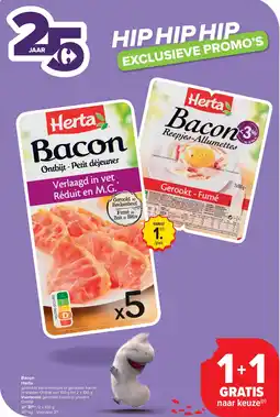 Carrefour Bacon Herta aanbieding