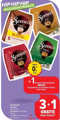 Carrefour Koffiepads Senseo aanbieding
