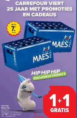Carrefour Krat bier Maes Pils aanbieding