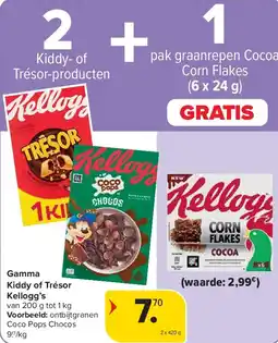 Carrefour Gamma Kiddy of Trésor Kellogg’s aanbieding