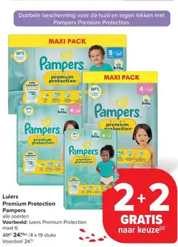 Carrefour Luiers Premium Protection Pampers aanbieding