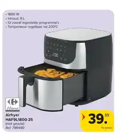 Carrefour Airfryer HAF9L1800-25 aanbieding