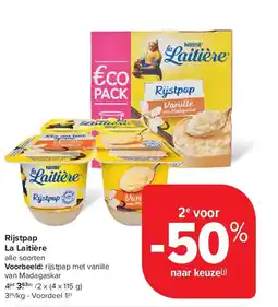 Carrefour Rijstpap La Laitière aanbieding