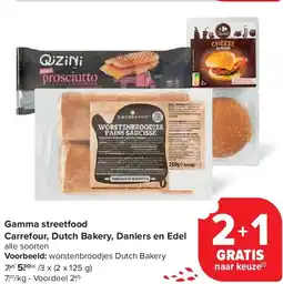 Carrefour Gamma streetfood Carrefour, Dutch Bakery, Danlers en Edel aanbieding