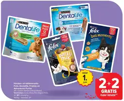 Carrefour Honden- en kattensnacks Felix, Dentalife, Friskies en Adventuros Purina aanbieding