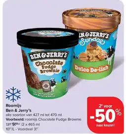 Carrefour Roomijs Ben & Jerry’s aanbieding