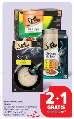 Carrefour Pouches en soep Sheba aanbieding