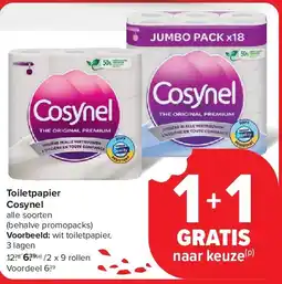 Carrefour Toiletpapier Cosynel aanbieding
