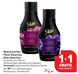 Carrefour Wasverzachter Floral Essences Silan Selection aanbieding