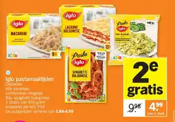Albert Heijn Iglo pastamaaltijden aanbieding