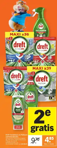 Albert Heijn Dreft handafwas en Platinum vaatwascapsules aanbieding