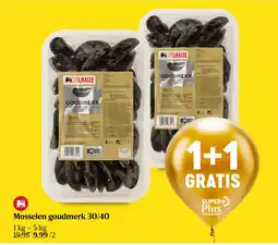 Delhaize Mosselen goudmerk 30/40 aanbieding