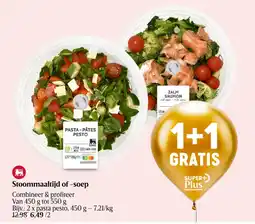Delhaize Stoommaaltijd of Soep aanbieding