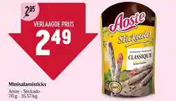 Delhaize Minisalamisticks Aoste Stickado aanbieding