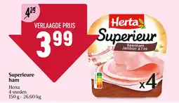 Delhaize Superieure ham Herta aanbieding