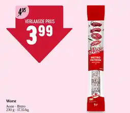 Delhaize Worst Aoste Bistro aanbieding
