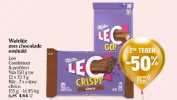 Delhaize Wafeltje met chocolade omhuld Leo aanbieding