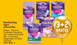 Delhaize Bescherming tegen urineverlies Always aanbieding