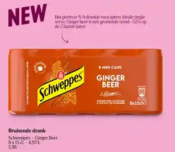 Delhaize Bruisende Drank Schweppes Ginger Beer aanbieding
