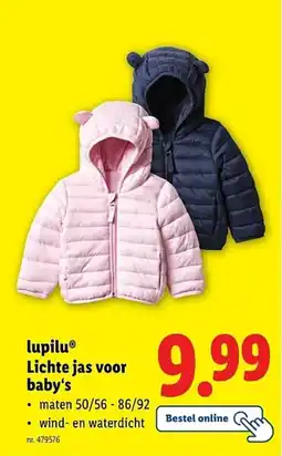 Lidl Lupilu Lichte jas voor baby' aanbieding