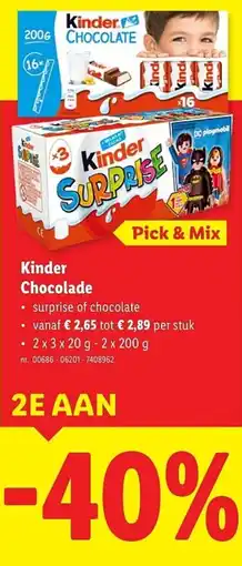 Lidl Kinder Chocolade aanbieding