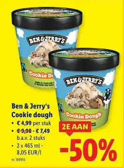 Lidl Ben & Jerry's Cookie dough aanbieding
