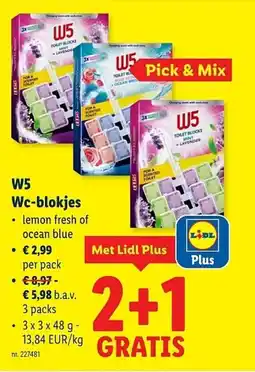 Lidl W5 WC blokjes aanbieding