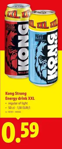 Lidl Kong Strong Energy drink XXL aanbieding