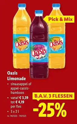 Lidl Oasis limonade aanbieding