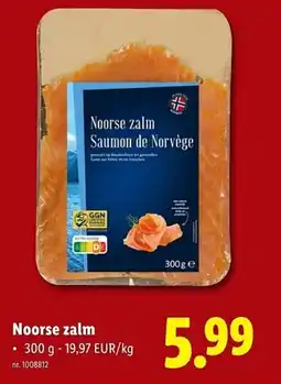 Lidl Noorse zalm aanbieding