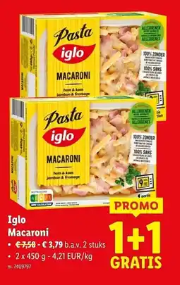 Lidl Iglo macaroni aanbieding