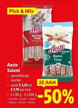 Lidl Aoste Salami aanbieding