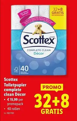 Lidl Scottex toiletpapier complete clean décor aanbieding