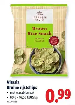 Lidl Vitasia Bruine rijstchips aanbieding