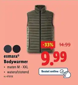 Lidl Esmara bodywarmer aanbieding