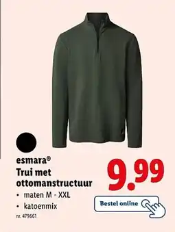 Lidl Esmara trui met ottomanstructuur aanbieding