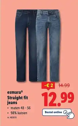 Lidl Esmara straight fit jeans aanbieding