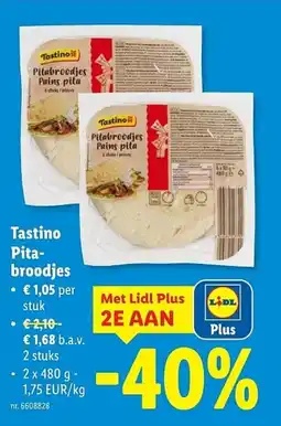 Lidl Tastino Pita broodjes aanbieding