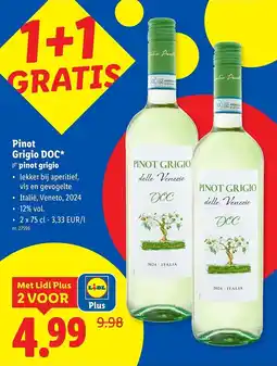 Lidl Pinot Grigio DOC pinot grigio aanbieding