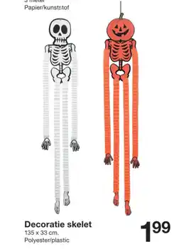 Zeeman Decoratie skelet aanbieding