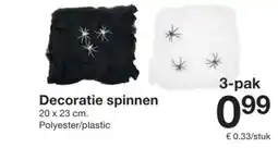Zeeman Decoratie spinnen aanbieding