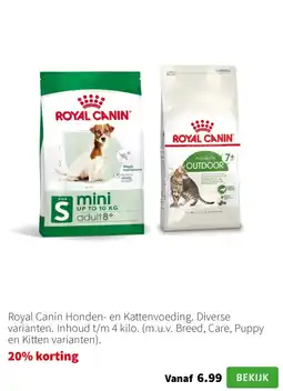 Intratuin Royal canin honden- en kattenvoeding aanbieding