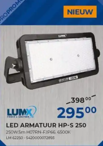 Meno Lumx LED armatuur HP-S 250 aanbieding
