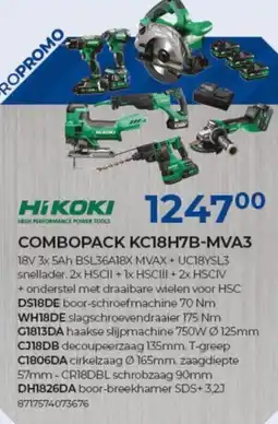 Meno Hikoki combopack KC18H7B-MVA3 aanbieding