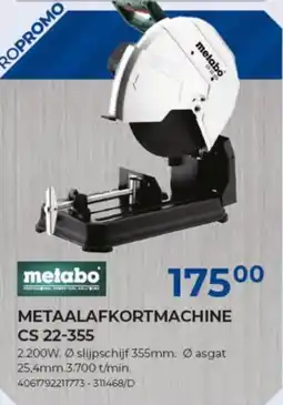 Meno Metaalafkortmachine CS 22-355 aanbieding