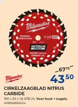 Meno Cirkelzaagblad nitrus carbide aanbieding