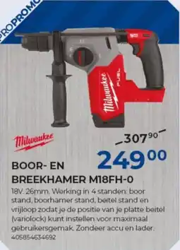 Meno Boor- en breekhamer M18FH-0 aanbieding